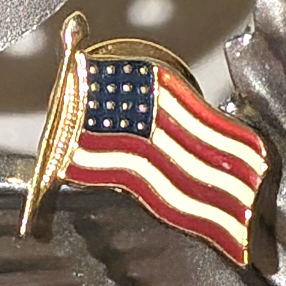 Vintage Small American Flag Lapel Pin 0.75" x 0.5"
